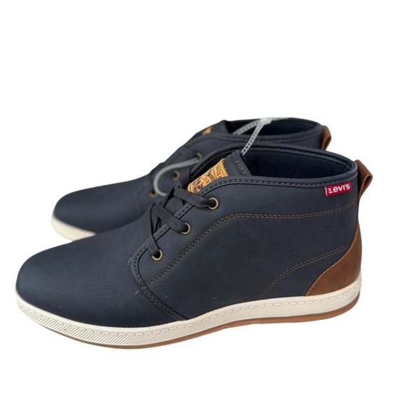 Levi’s Men’s Chukka Ankle Boots Size 10.5 Navy Blue Lace up Casual Dress up NWT - Picture 2 of 6